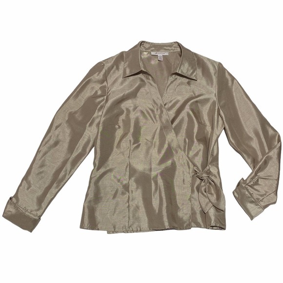 Jm Collection Metallic Cold Wrap Jacket Size 8 - Picture 6 of 12